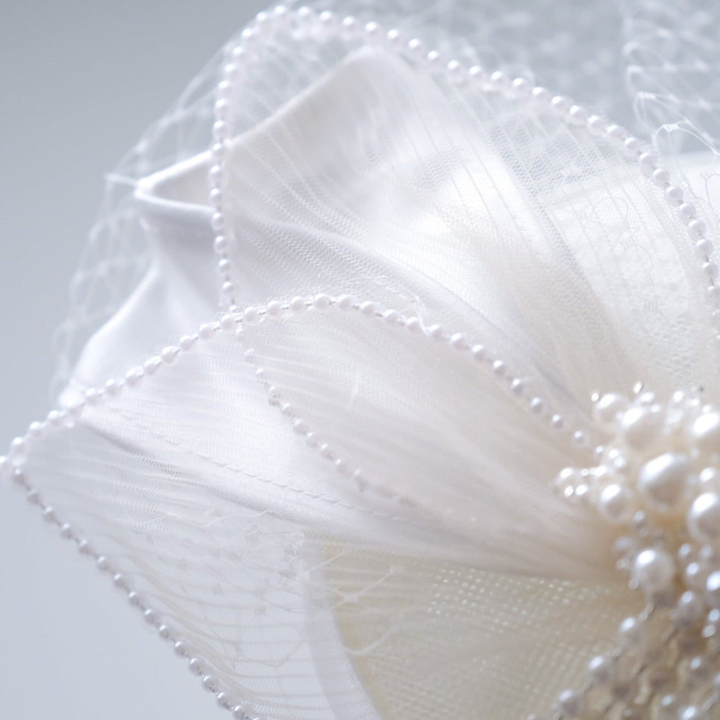 ブライダルハット トークハット トーク帽 オフホワイト s7 【結婚式 ヘアアクセサリー】