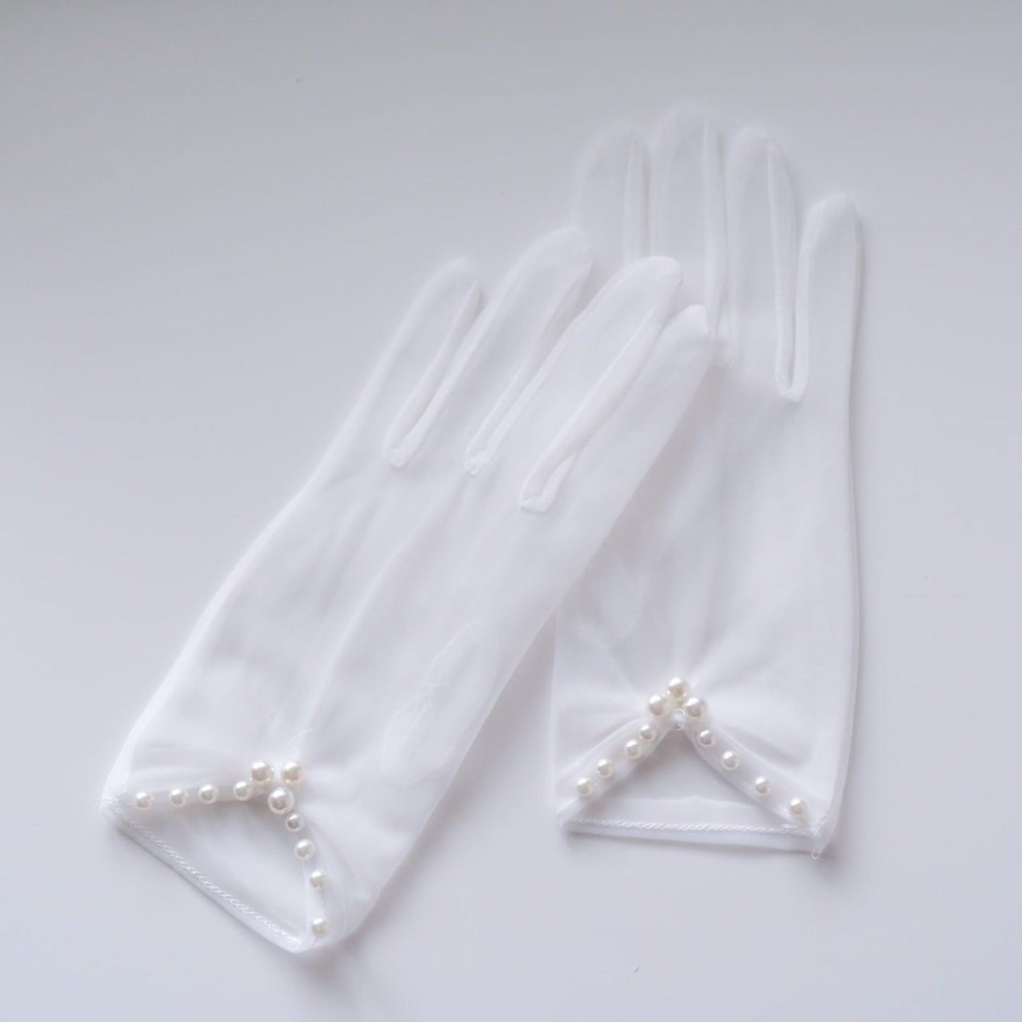 ブライダルグローブ パール ショートグローブ s9 【結婚式 グローブ】