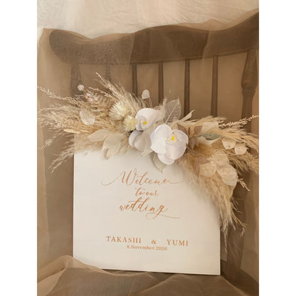 welcomeboard スクエアサイズ ① 【結婚式 ウェルカムボード オーダーメイド】