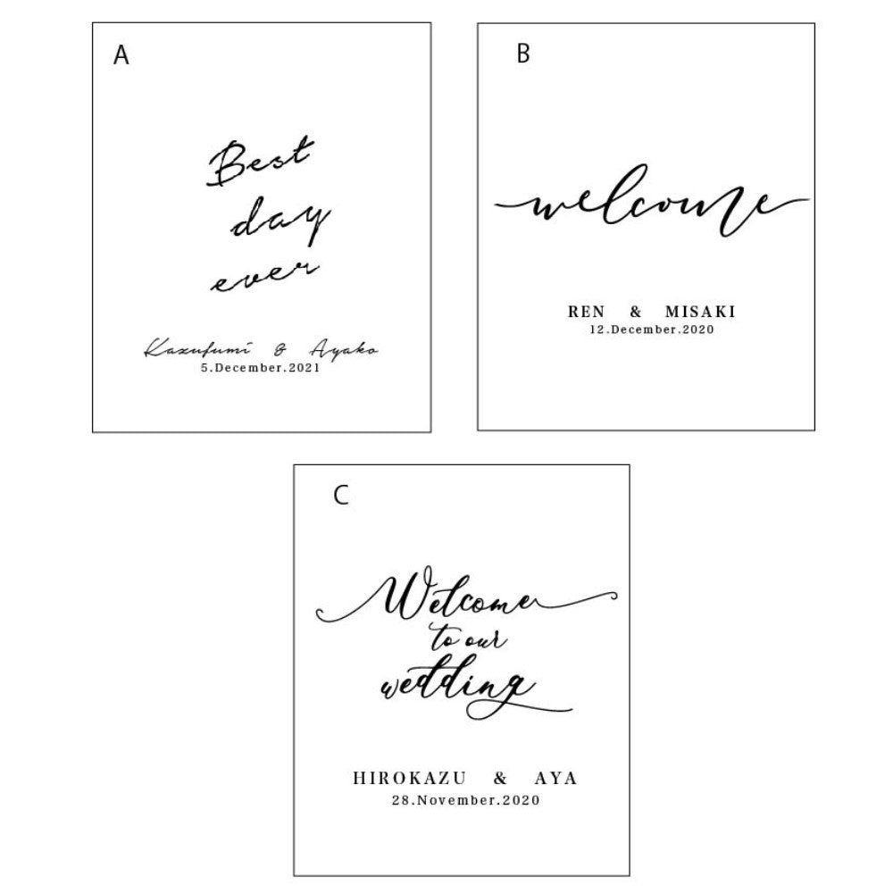 welcomeboard スクエアサイズ ① 【結婚式 ウェルカムボード オーダーメイド】