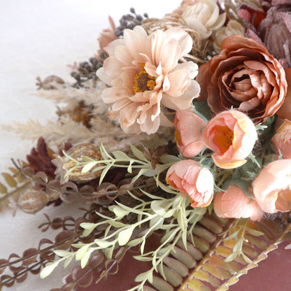 プロテアとパンパスグラスのブーケ＆ブートニアset