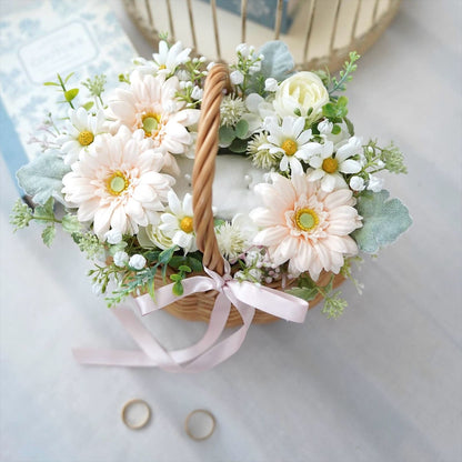 お花畑のようなリングピロー【結婚式　リングピロー】