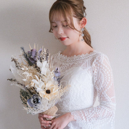 【ピアス】ブライダルピアス ビジュー パール シルバー s13 【結婚式 ピアス イヤリング】