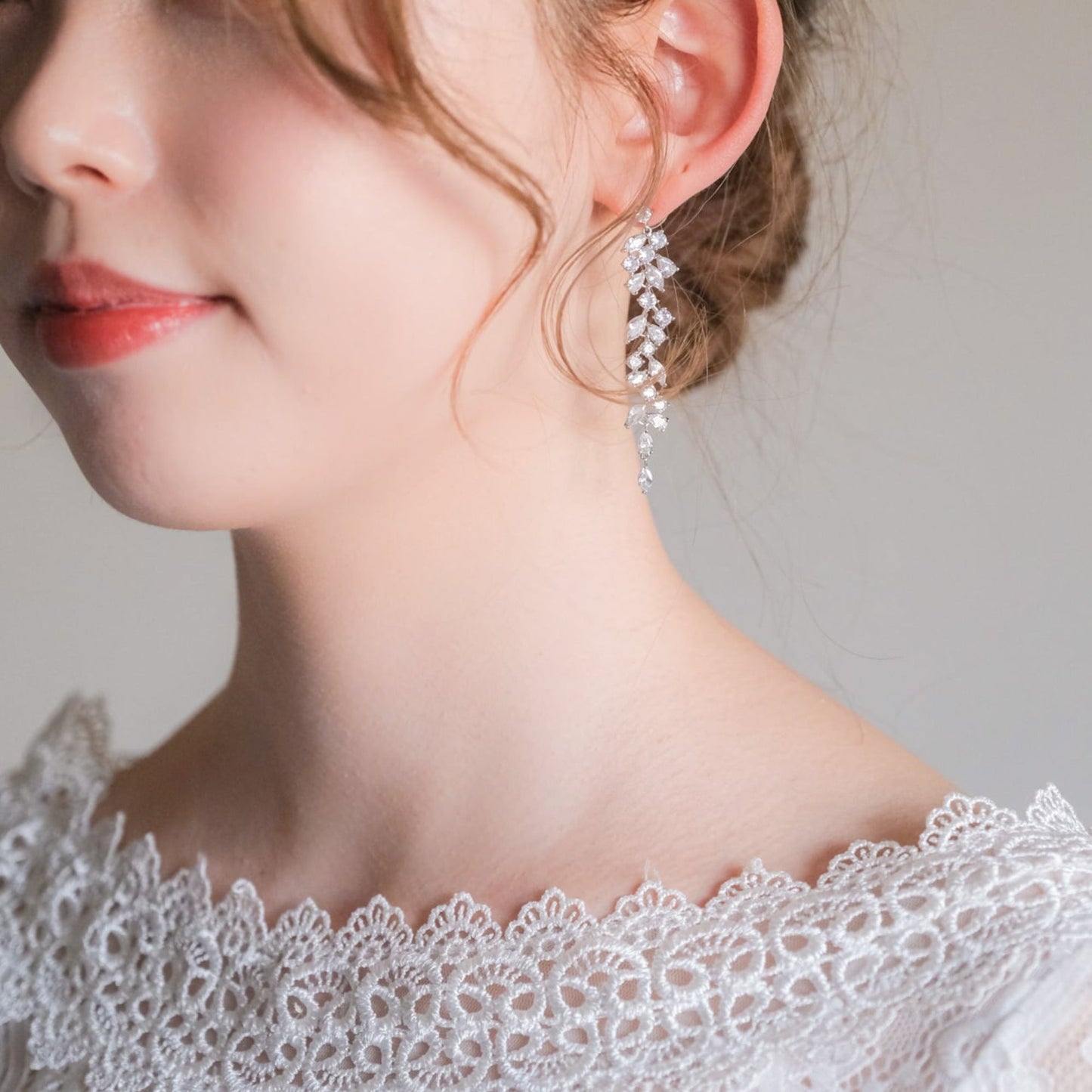 【ピアス】ジルコニア ビジュー ウェディング ブライダルピアス シルバー s15 【結婚式 ピアス イヤリング】