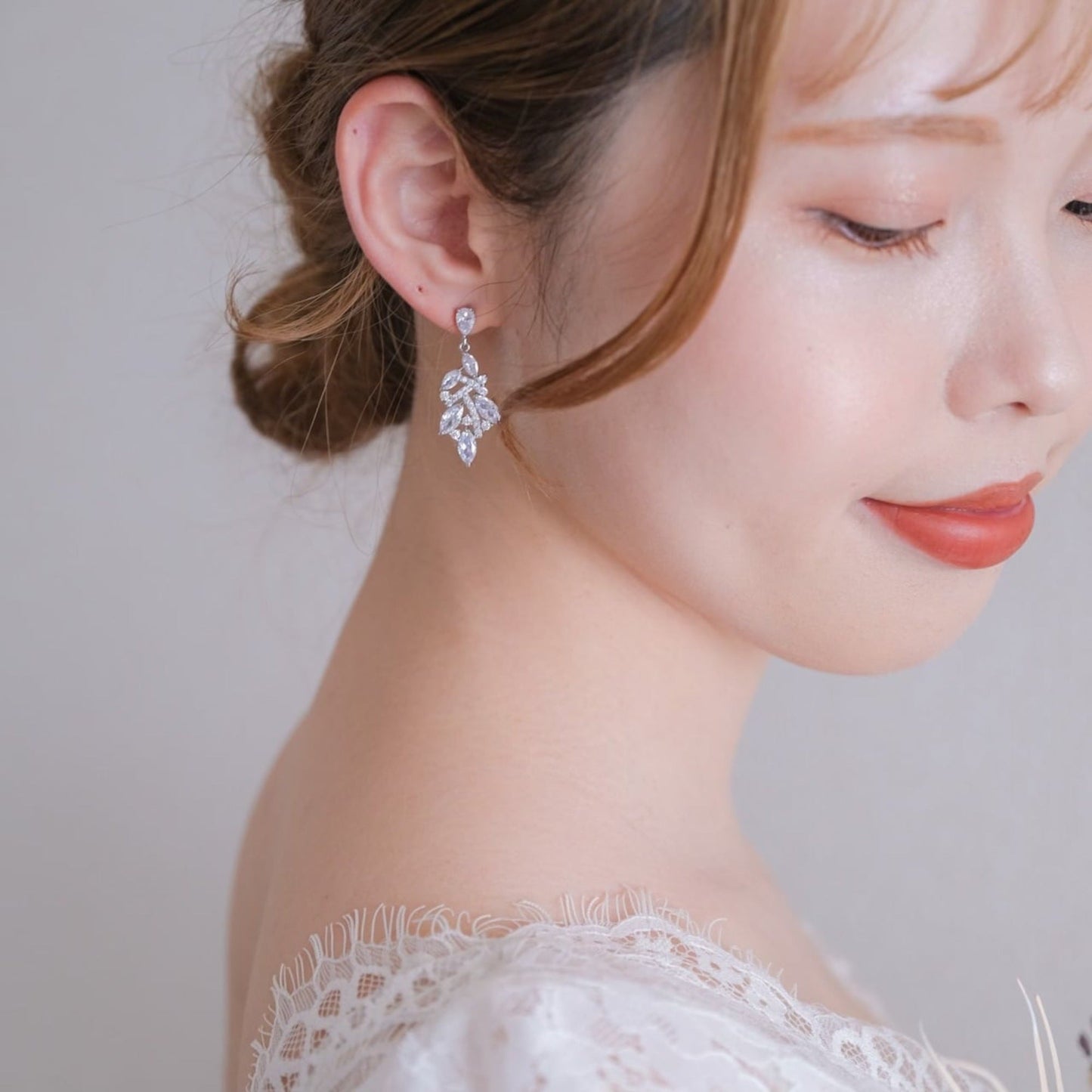 【イヤリング】ジルコニア ビジュー ウェディング ブライダルイヤリング s16 【結婚式 ピアス イヤリング】