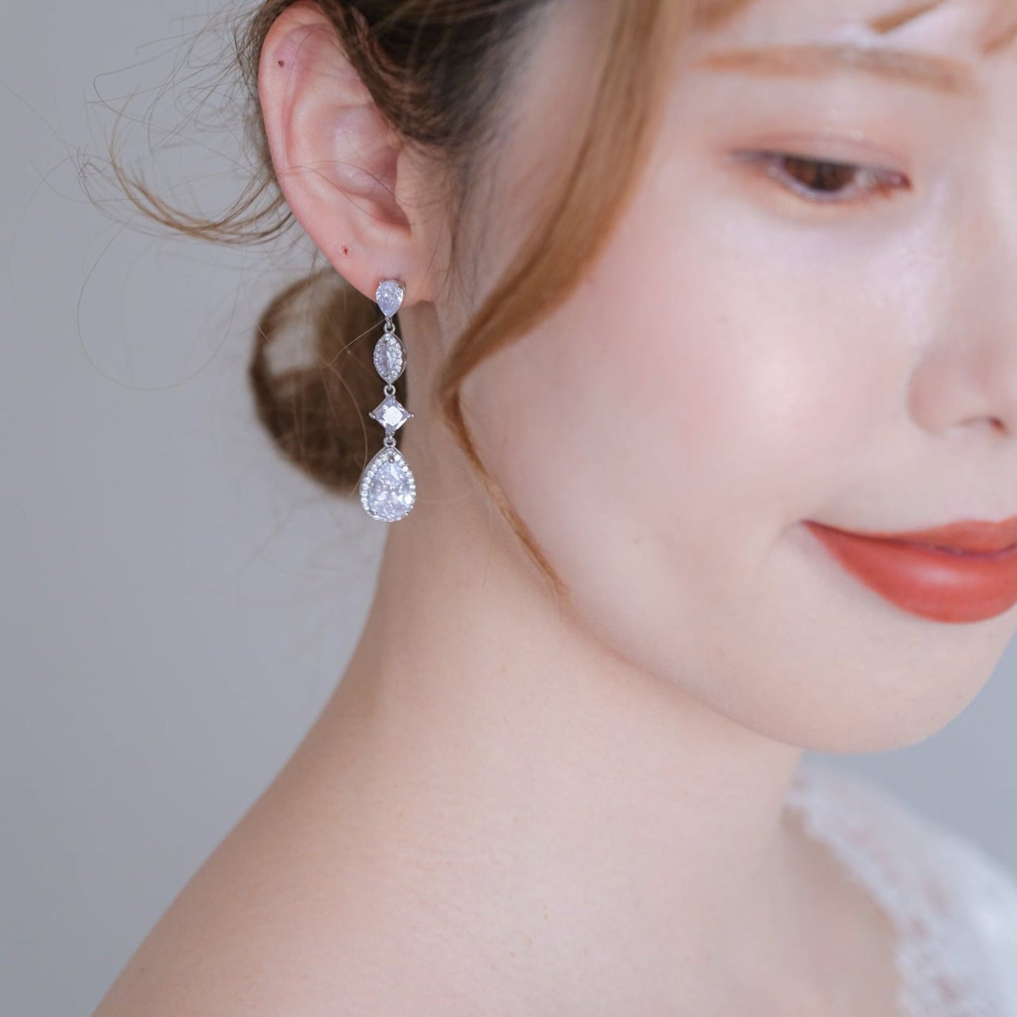 【ピアス】ジルコニア ビジュー ウェディング ブライダルピアス s17 【結婚式 ピアス イヤリング】