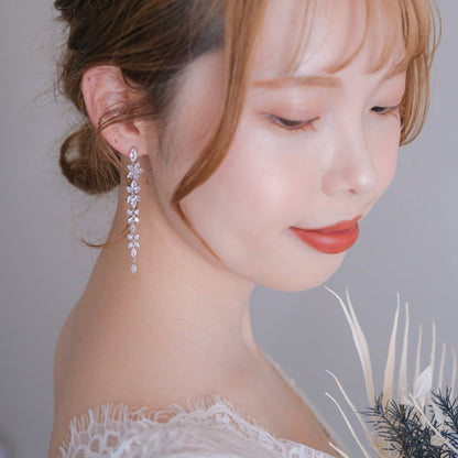 【ピアス】ジルコニア ビジュー ウェディング ブライダルピアス s18 【結婚式 ピアス イヤリング】