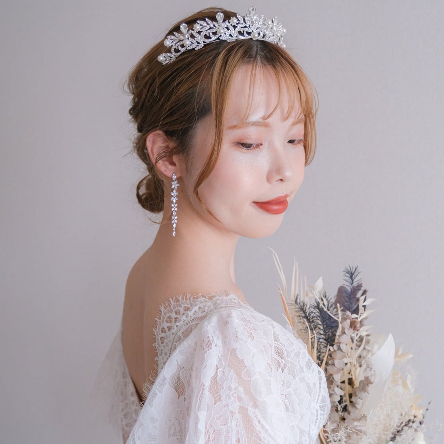 【イヤリング】ジルコニア ビジュー ウェディング ブライダルイヤリング s18 【結婚式 ピアス イヤリング】