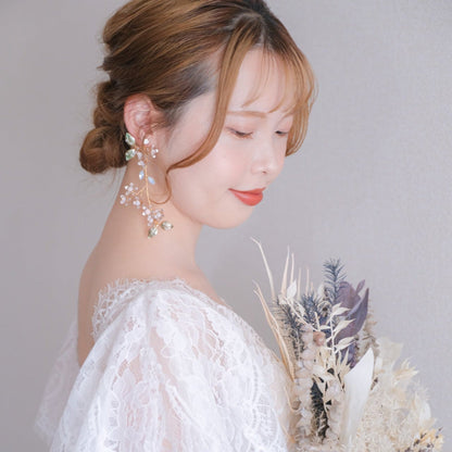 【ピアス】ブライダルピアス 小枝ピアス ゴールド s21 【結婚式 ピアス イヤリング】