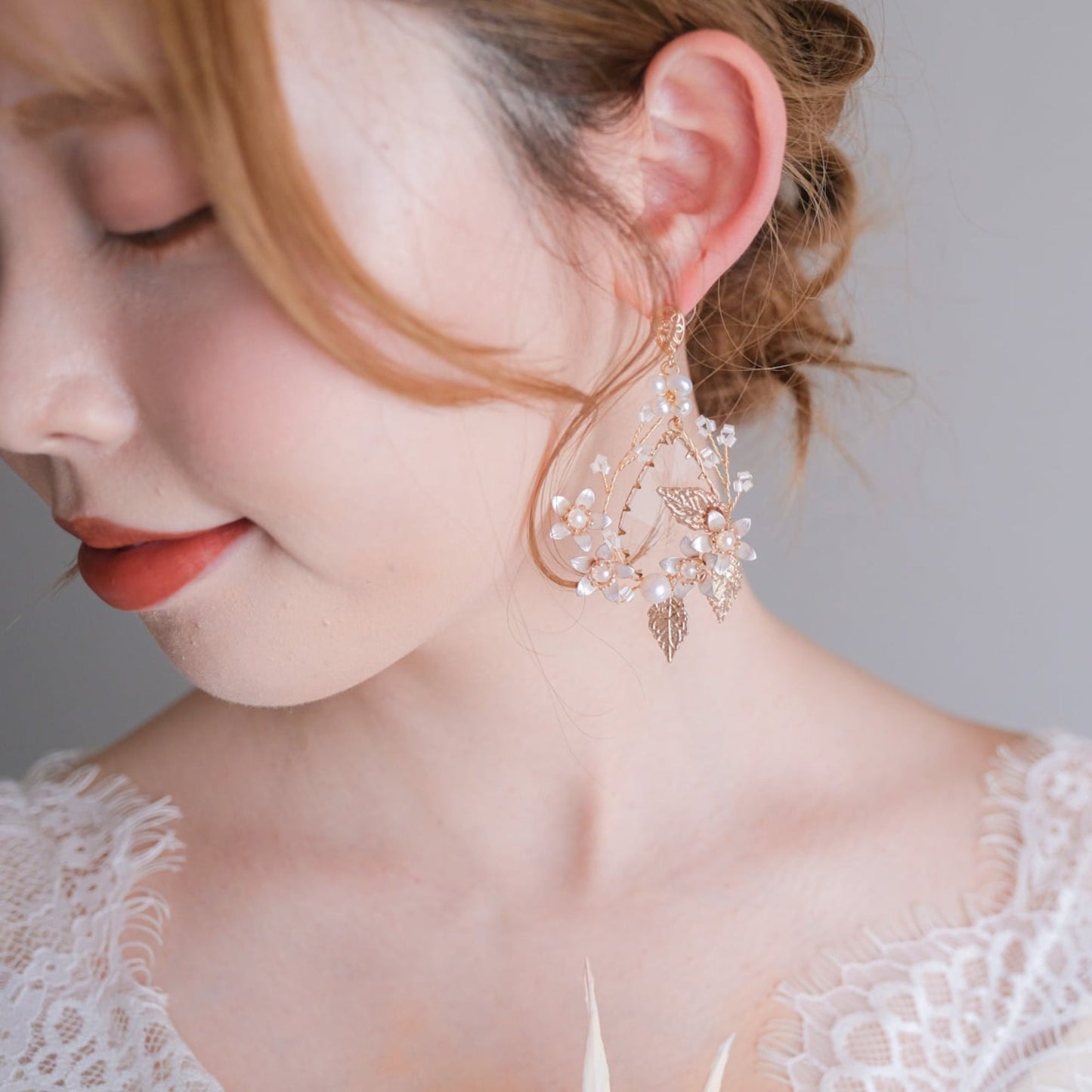 【ピアス】ブライダルピアス 小枝ピアス クリスタル ゴールド s22 【結婚式 ピアス イヤリング】