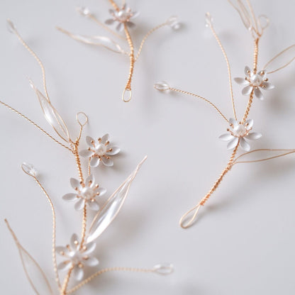(3点セット) ブライダルヘッドドレス ナチュラルフラワー 小枝 s29 【結婚式 ヘアアクセサリー】