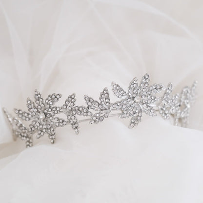 ティアラ ビジュー ブライダルヘッドドレス シルバー t5 【結婚式 ヘアアクセサリー】
