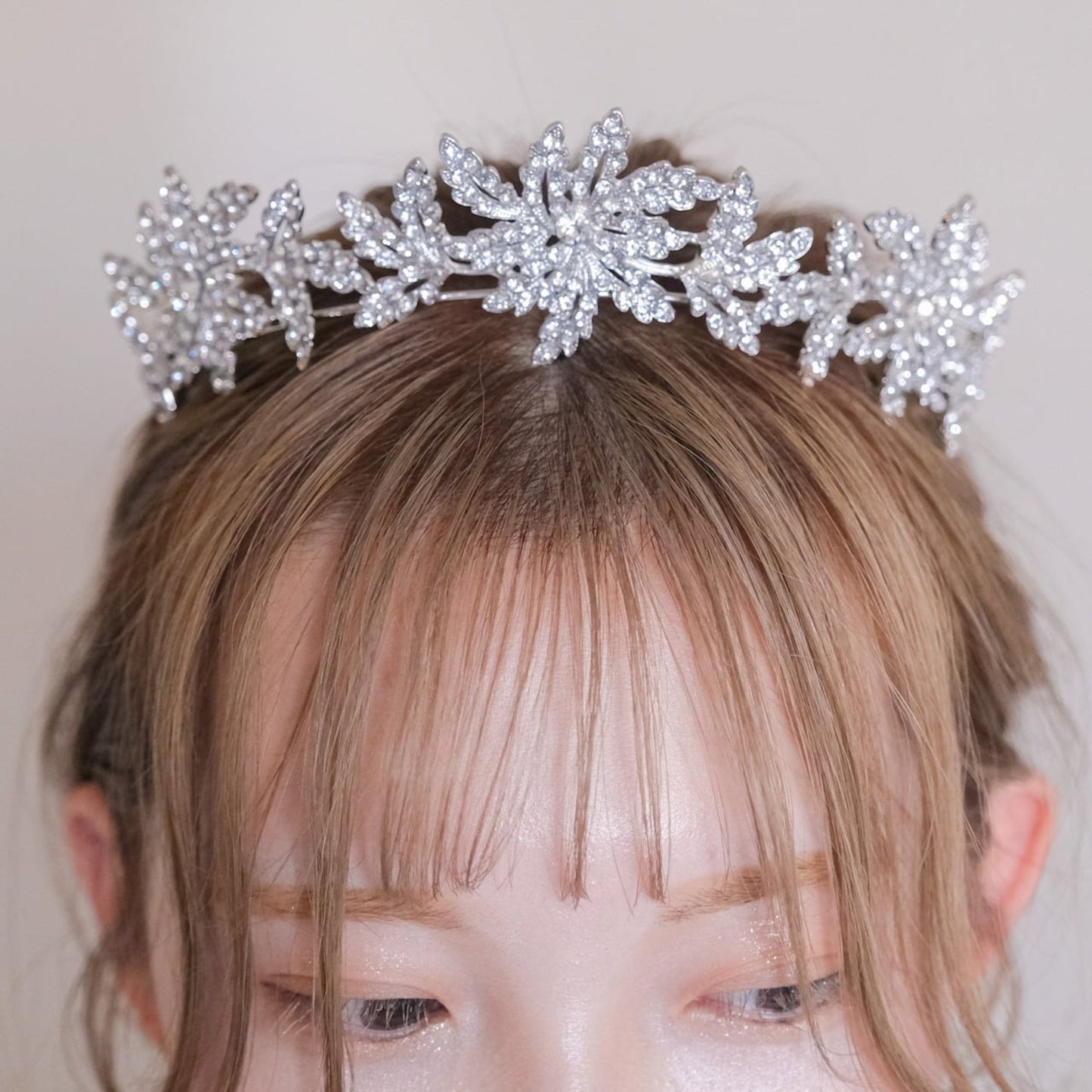ティアラ ビジュー ブライダルヘッドドレス シルバー t5 【結婚式 ヘアアクセサリー】