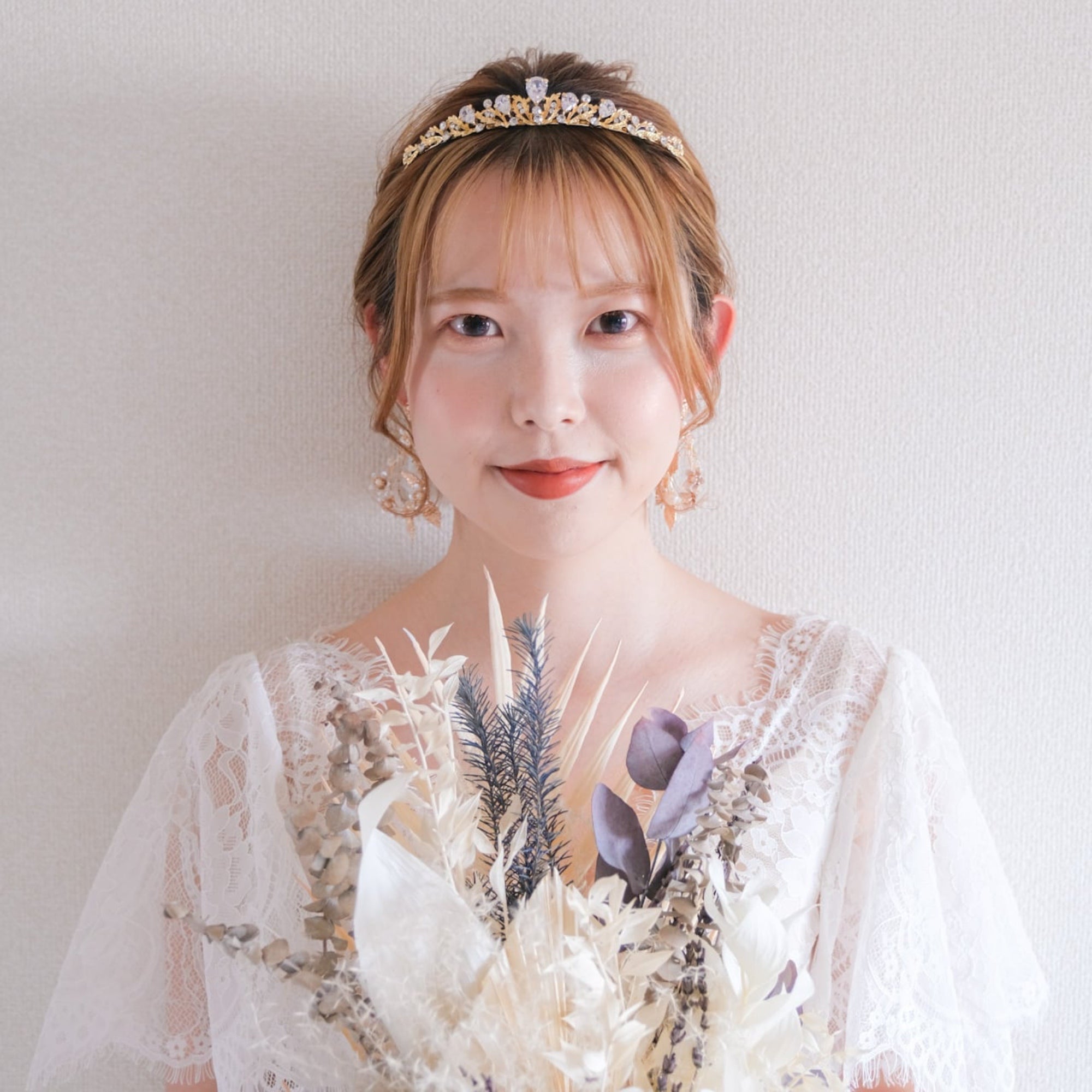 ティアラ ビジュー ブライダルヘッドドレス ゴールド t6 【結婚式 ヘア