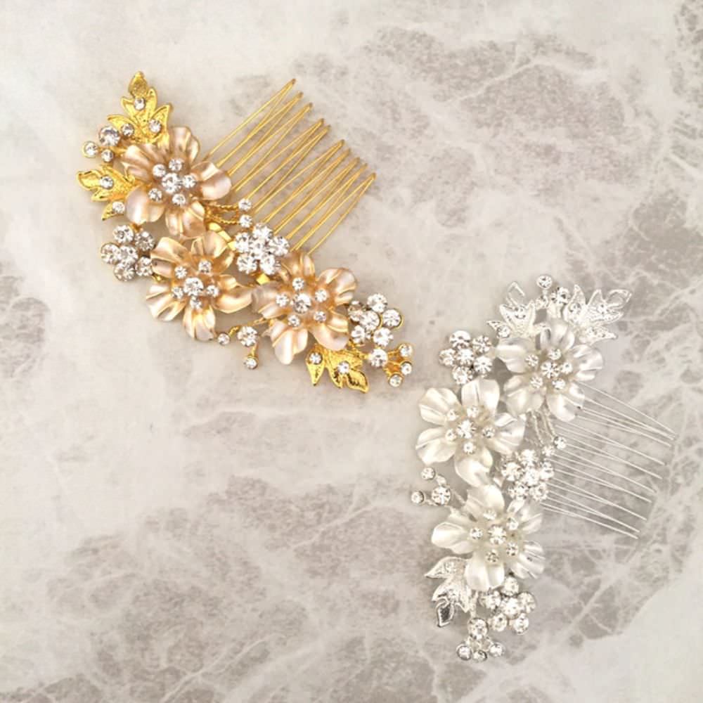 【ヘッドドレス】flower ブライダルヘッドピース 【結婚式 ヘアアクセサリー】