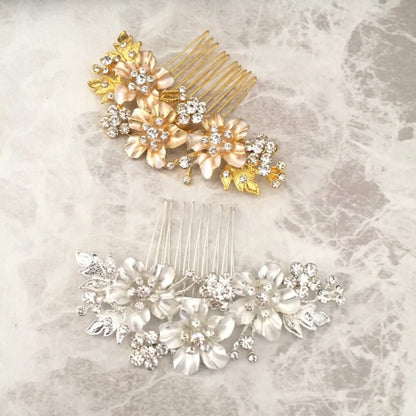 【ヘッドドレス】flower ブライダルヘッドピース 【結婚式 ヘアアクセサリー】