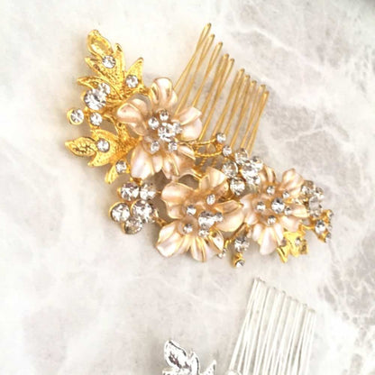 【ヘッドドレス】flower ブライダルヘッドピース 【結婚式 ヘアアクセサリー】