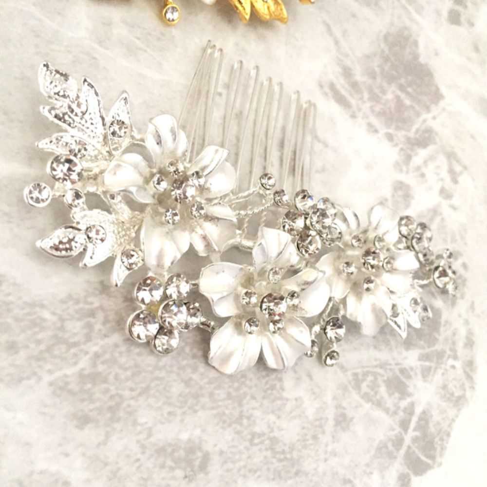 【ヘッドドレス】flower ブライダルヘッドピース 【結婚式 ヘアアクセサリー】