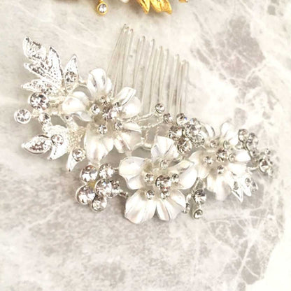 【ヘッドドレス】flower ブライダルヘッドピース 【結婚式 ヘアアクセサリー】