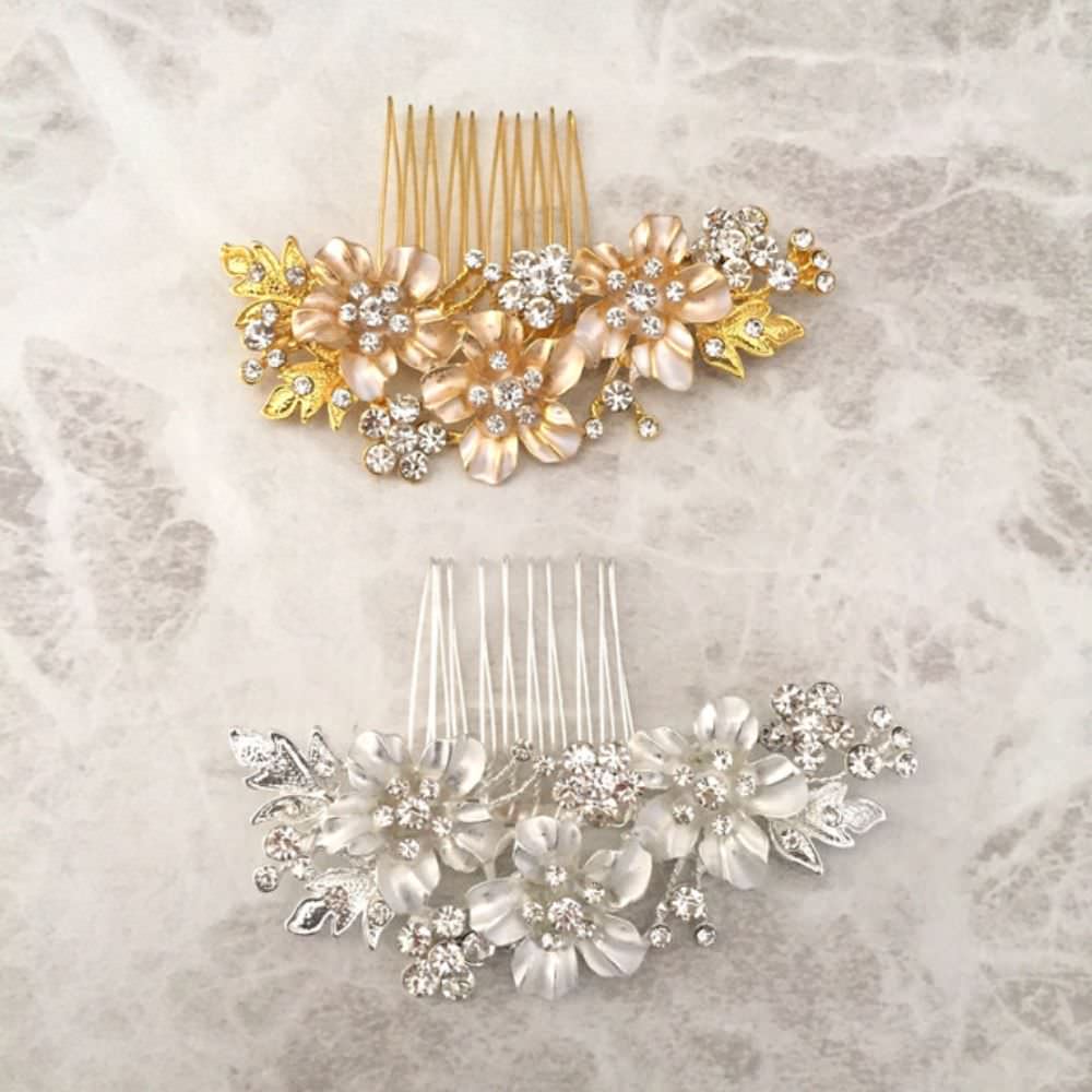 【ヘッドドレス】flower ブライダルヘッドピース 【結婚式 ヘアアクセサリー】