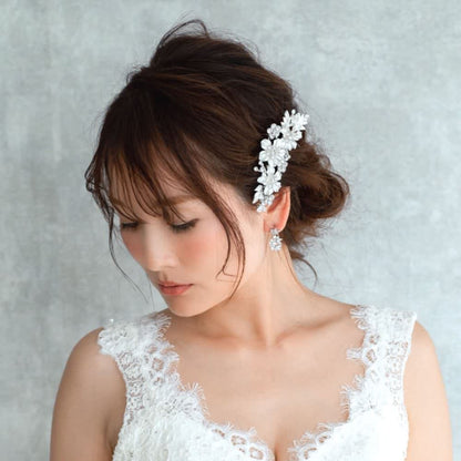 【ヘッドドレス】flower ブライダルヘッドピース 【結婚式 ヘアアクセサリー】