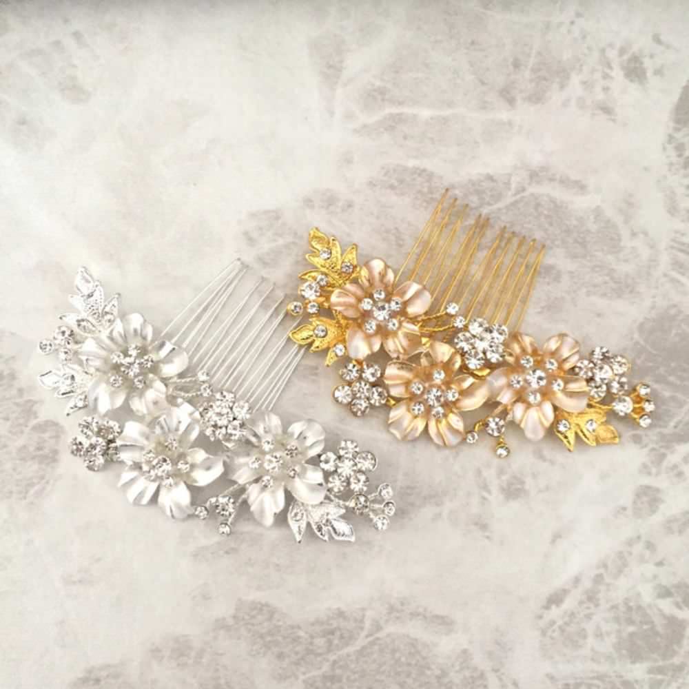【ヘッドドレス】flower ブライダルヘッドピース 【結婚式 ヘアアクセサリー】