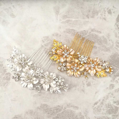 【ヘッドドレス】flower ブライダルヘッドピース 【結婚式 ヘアアクセサリー】
