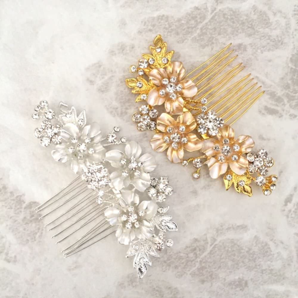 【ヘッドドレス】flower ブライダルヘッドピース 【結婚式 ヘアアクセサリー】
