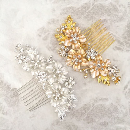 【ヘッドドレス】flower ブライダルヘッドピース 【結婚式 ヘアアクセサリー】