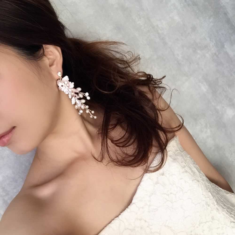 【ピアス・イヤリング】Natural Wedding ブライダルイヤリング 【結婚式 ピアス イヤリング】