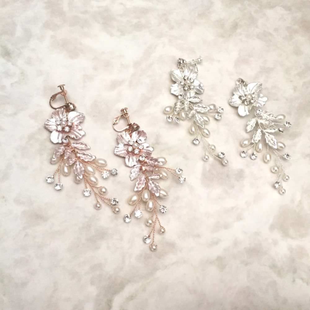 【ピアス・イヤリング】Natural Wedding ブライダルイヤリング 【結婚式 ピアス イヤリング】