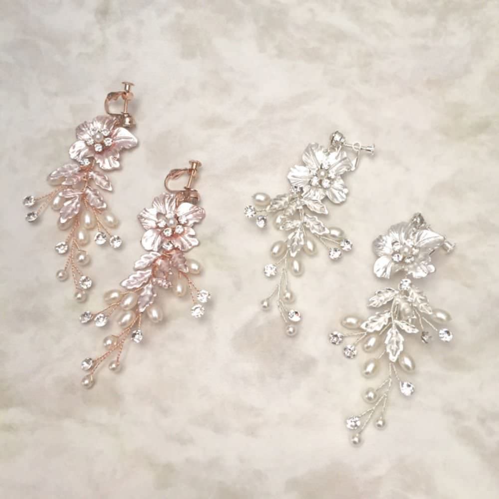 【ピアス・イヤリング】Natural Wedding ブライダルイヤリング 【結婚式 ピアス イヤリング】