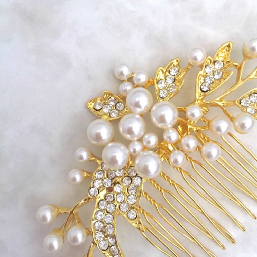 【ヘッドドレス】Lily ブライダルヘッドピース 【結婚式 ヘアアクセサリー】