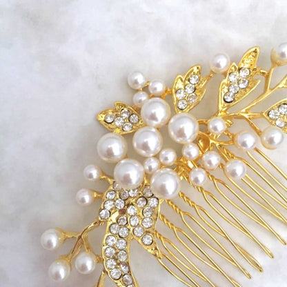 【ヘッドドレス】Lily ブライダルヘッドピース 【結婚式 ヘアアクセサリー】