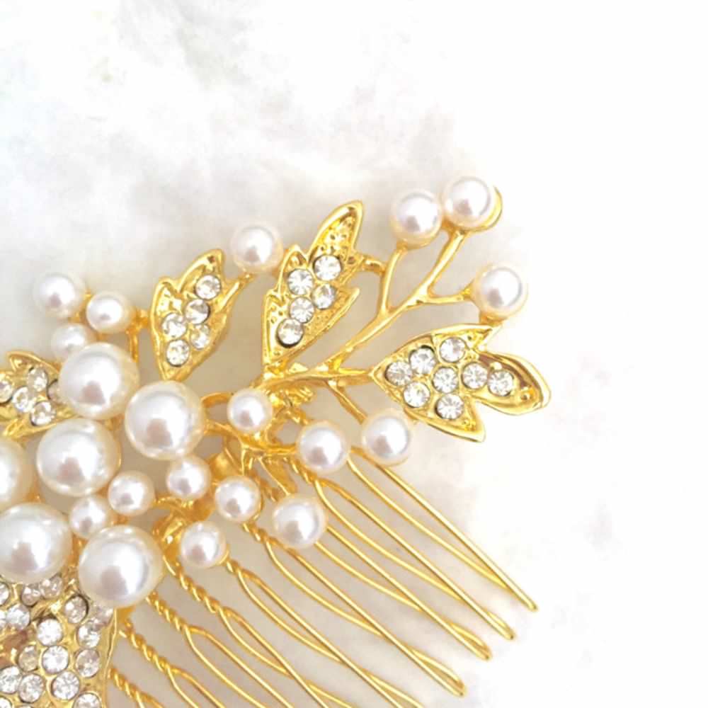 【ヘッドドレス】Lily ブライダルヘッドピース 【結婚式 ヘアアクセサリー】