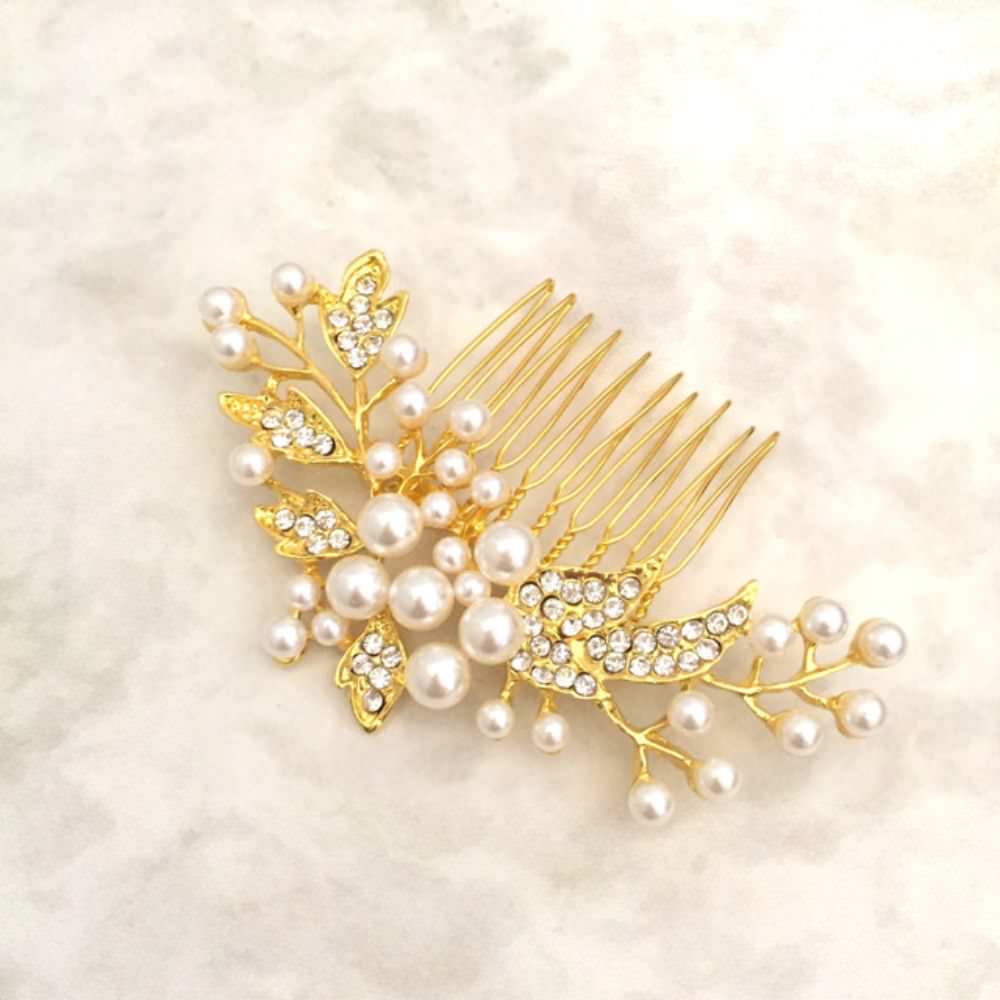 【ヘッドドレス】Lily ブライダルヘッドピース 【結婚式 ヘアアクセサリー】