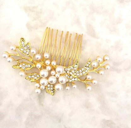 【ヘッドドレス】Lily ブライダルヘッドピース 【結婚式 ヘアアクセサリー】