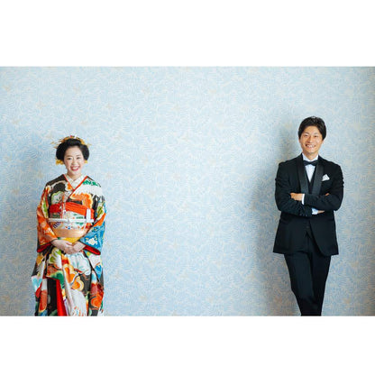 アンティーク振袖 黒地/菱紋に松と鶴 【結婚式 和装 引き振袖 レンタル】