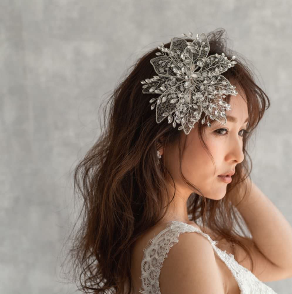 【ヘッドドレス】iris ブライダルヘッドドレス 【結婚式 ヘアアクセサリー】