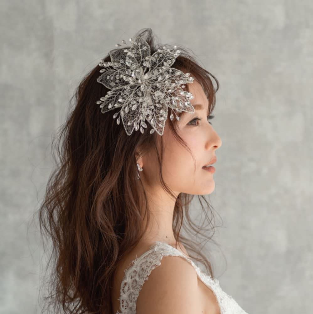 【ヘッドドレス】iris ブライダルヘッドドレス 【結婚式 ヘアアクセサリー】