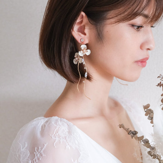 【ピアス】ブライダルピアス 小枝 ゴールド t25 【結婚式 ピアス イヤリング】