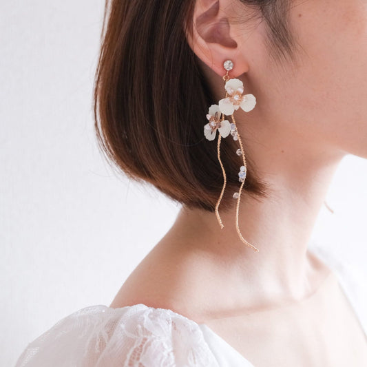 【イヤリング】ブライダル 小枝イヤリング ゴールド t25 【結婚式 ピアス イヤリング】