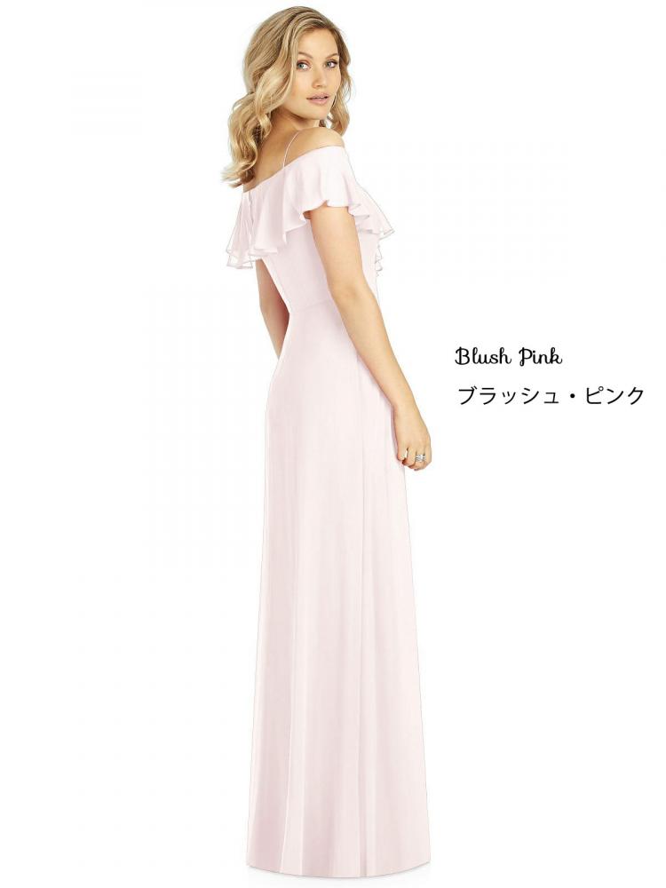 6809 ラグジュアリーシフォン ブライズメイド ロングドレス 70色 【結婚式 ブライズメイド アッシャー オーダーメイド】