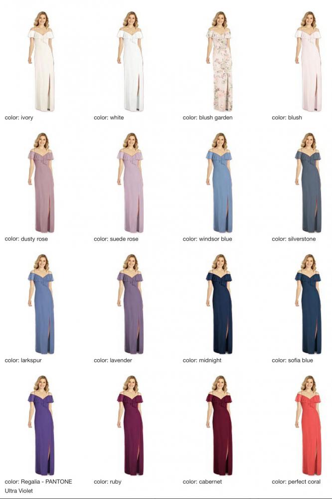 6809 ラグジュアリーシフォン ブライズメイド ロングドレス 70色 【結婚式 ブライズメイド アッシャー オーダーメイド】