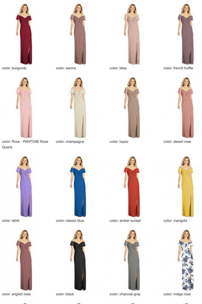 6809 ラグジュアリーシフォン ブライズメイド ロングドレス 70色 【結婚式 ブライズメイド アッシャー オーダーメイド】