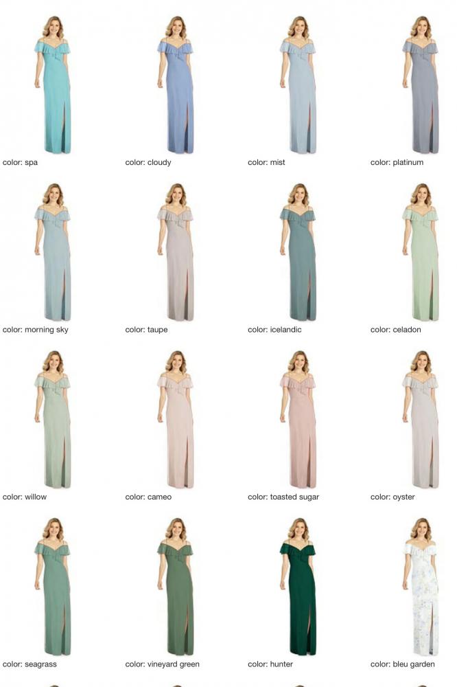 6809 ラグジュアリーシフォン ブライズメイド ロングドレス 70色 【結婚式 ブライズメイド アッシャー オーダーメイド】