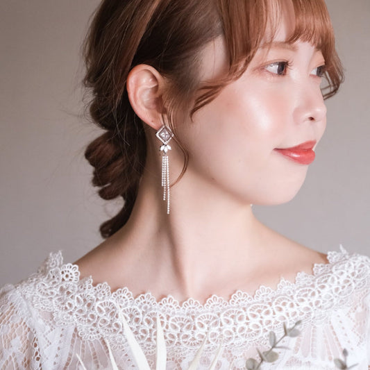 【ピアス】ジルコニア ビジュー ウェディング ブライダルピアス u3 【結婚式 ピアス イヤリング】