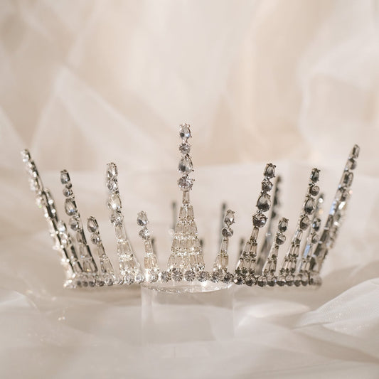 クラウン ビジュー ブライダルヘッドドレス シルバー u51 【結婚式 ヘアアクセサリー】