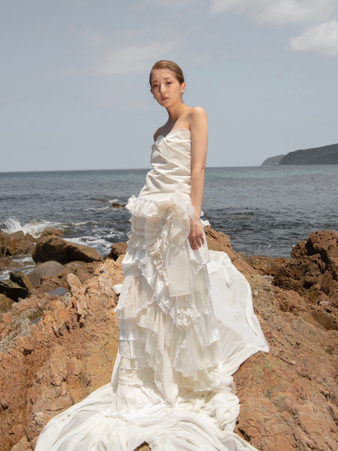 ミックスフリルドレス【ウェディングドレス レンタル】