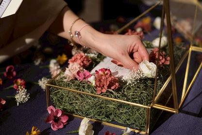 【comme si.】 真鍮のガラスボックス 長方形 60名～120名〈ゲスト参加型結婚証明書〉